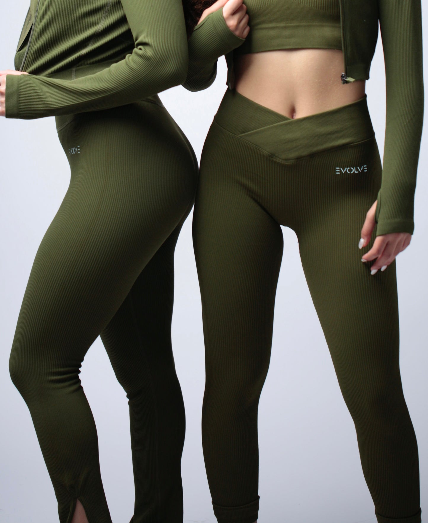 Define Flared Leggings - Light Green